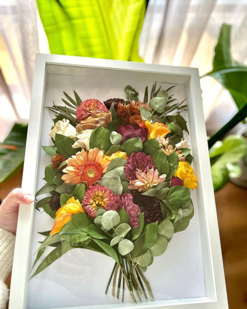 bridal bouquet framed artwork