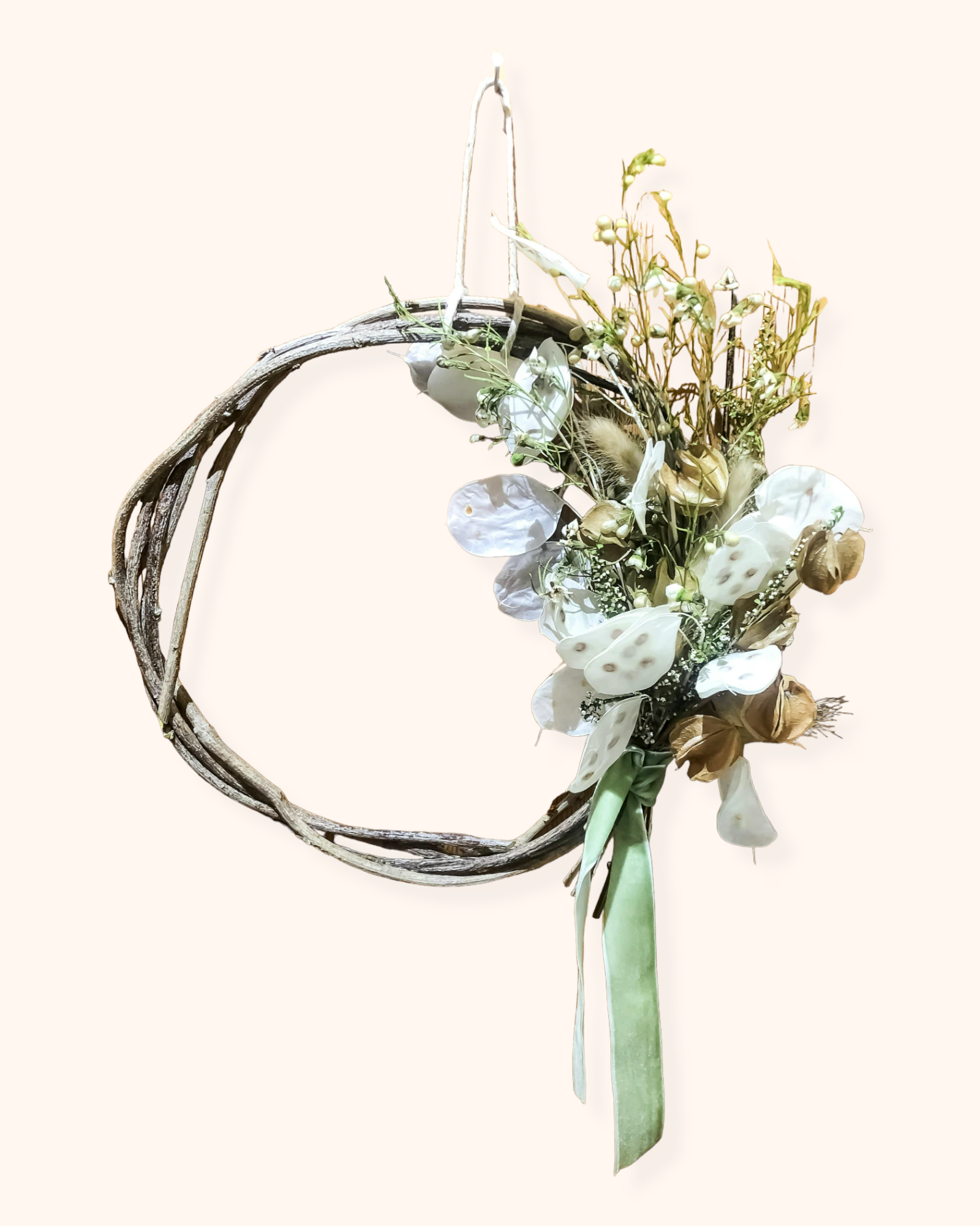 handmade floral wreath - whispering
